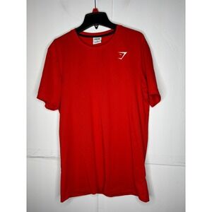 Gymshark Training medium TShirt Men Red Short Sleeve Athletic Gym Workout Top